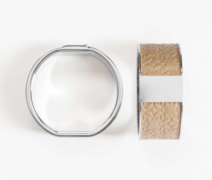 MONOGRAM LEATHER & METAL NAPKIN RING