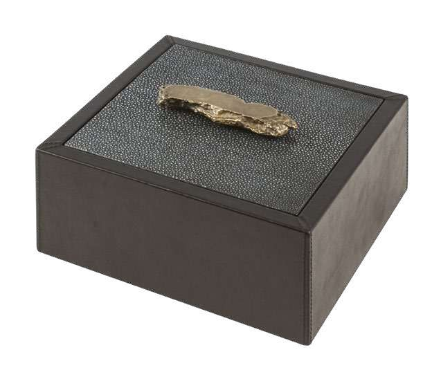 AMBRA STACKABLE TRINKET BOX SQUARE SHAGREEN EDITION