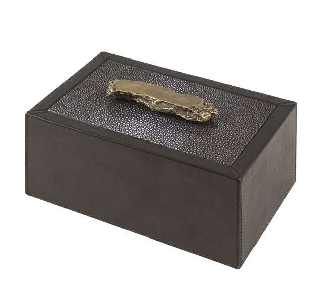 AMBRA STACKABLE TRINKET BOX RECTANGULAR SHAGREEN EDITION