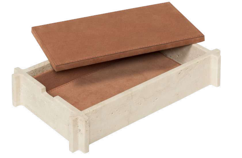 STRUCTURA LEATHER & MARBLE RECTANGULAR BOX