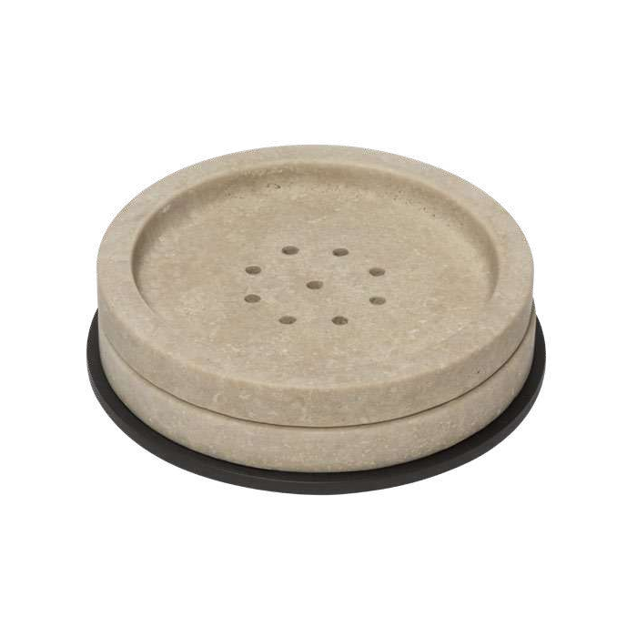 Мыльница Positano Marble Round Soap Bowl Bronze Giobagnara