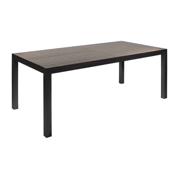 Стол Paul wood and leather table Giobagnara