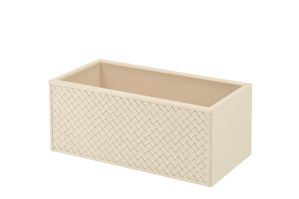 Scilla Handwoven Leather Storage Basket Rectangular