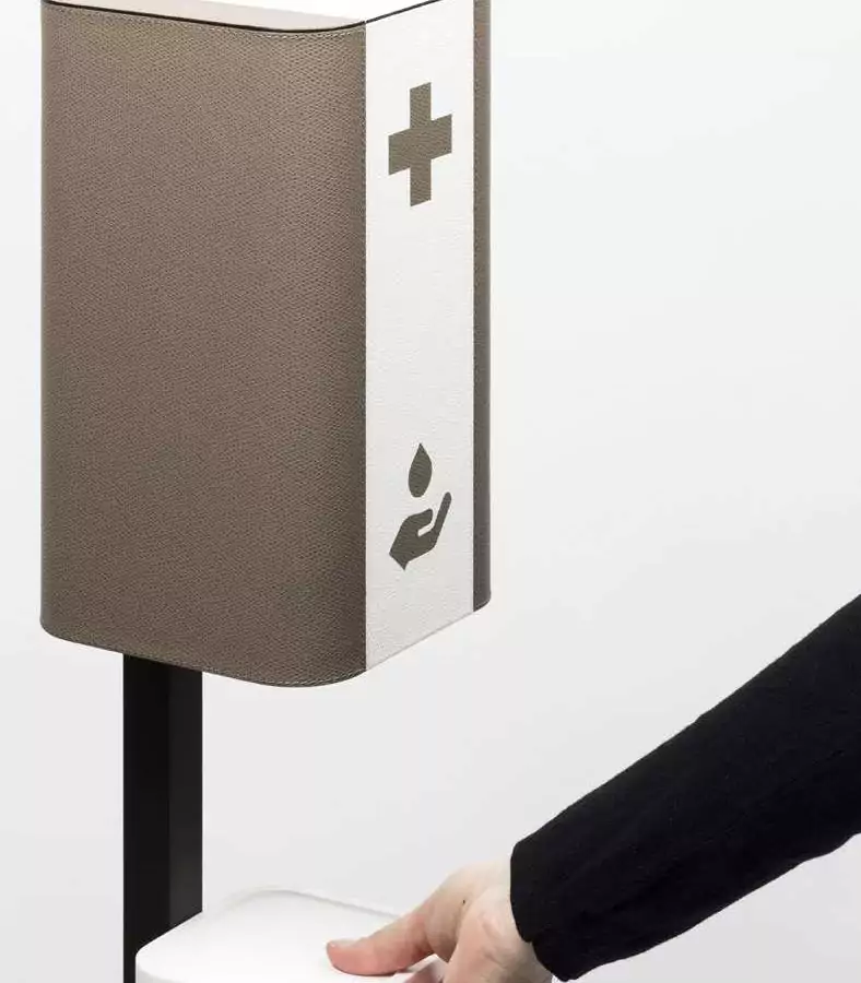 AUTOMATIC HAND GEL DISPENSER STAND + GLOVES HOLDER