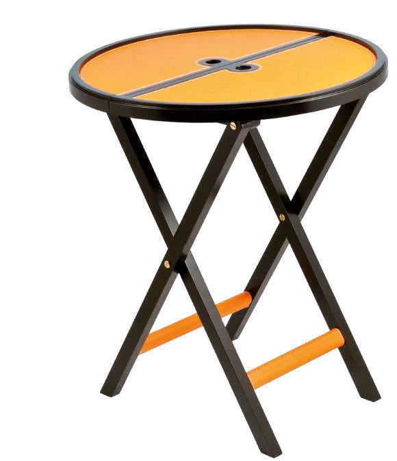 Novecento folding table with raised edge round