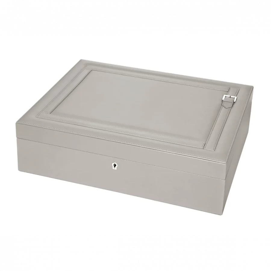 Mila Leather Jewelry Box with Dual Removable Trays